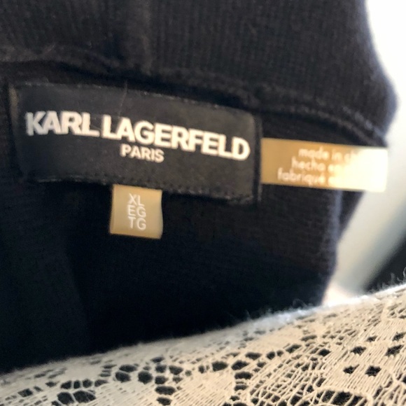 Jacket/Cardigan Karl Largerfeld Faux Leather Cuff Excellent Condition - Picture 8 of 11